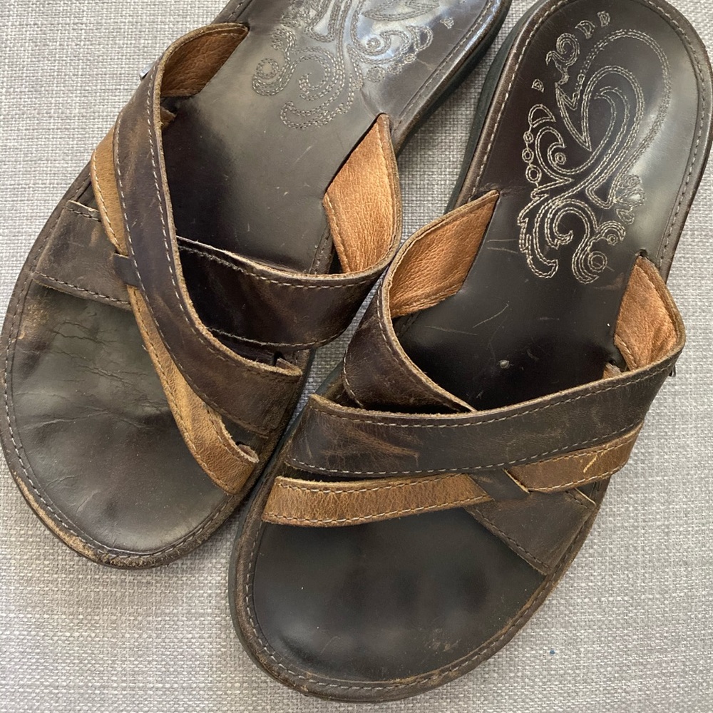 Women’s Olukai Leather slides